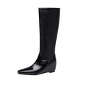 Womens Winter Wedge Heel Pointed-Toe Shoes