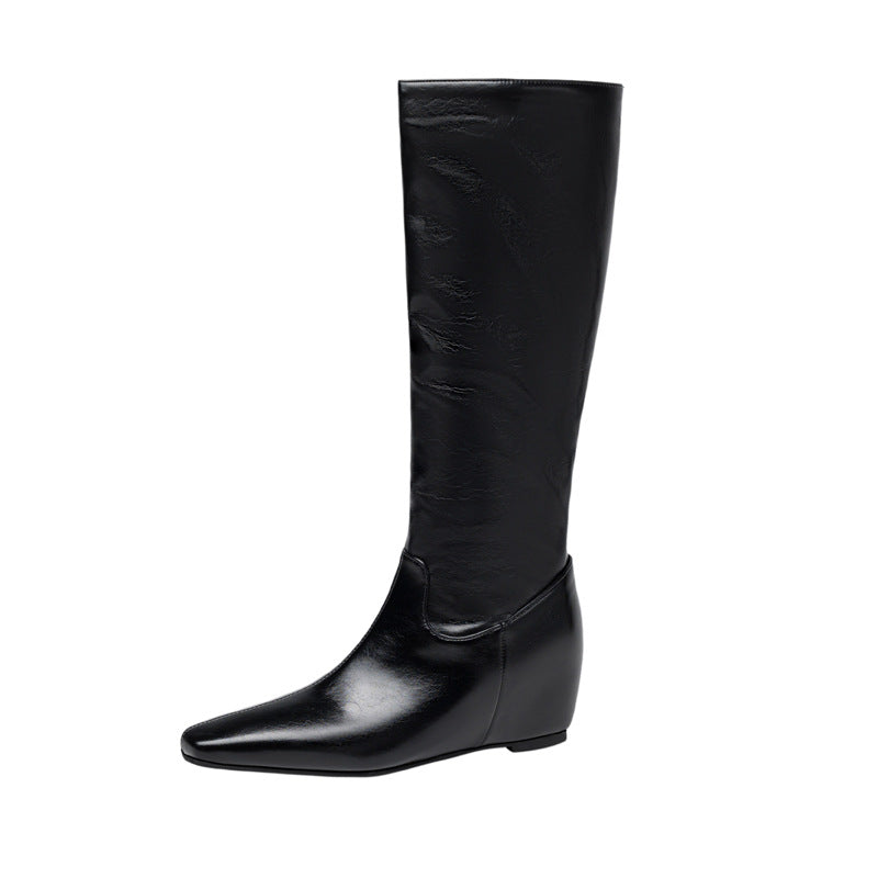 Womens Winter Wedge Heel Pointed-Toe Shoes