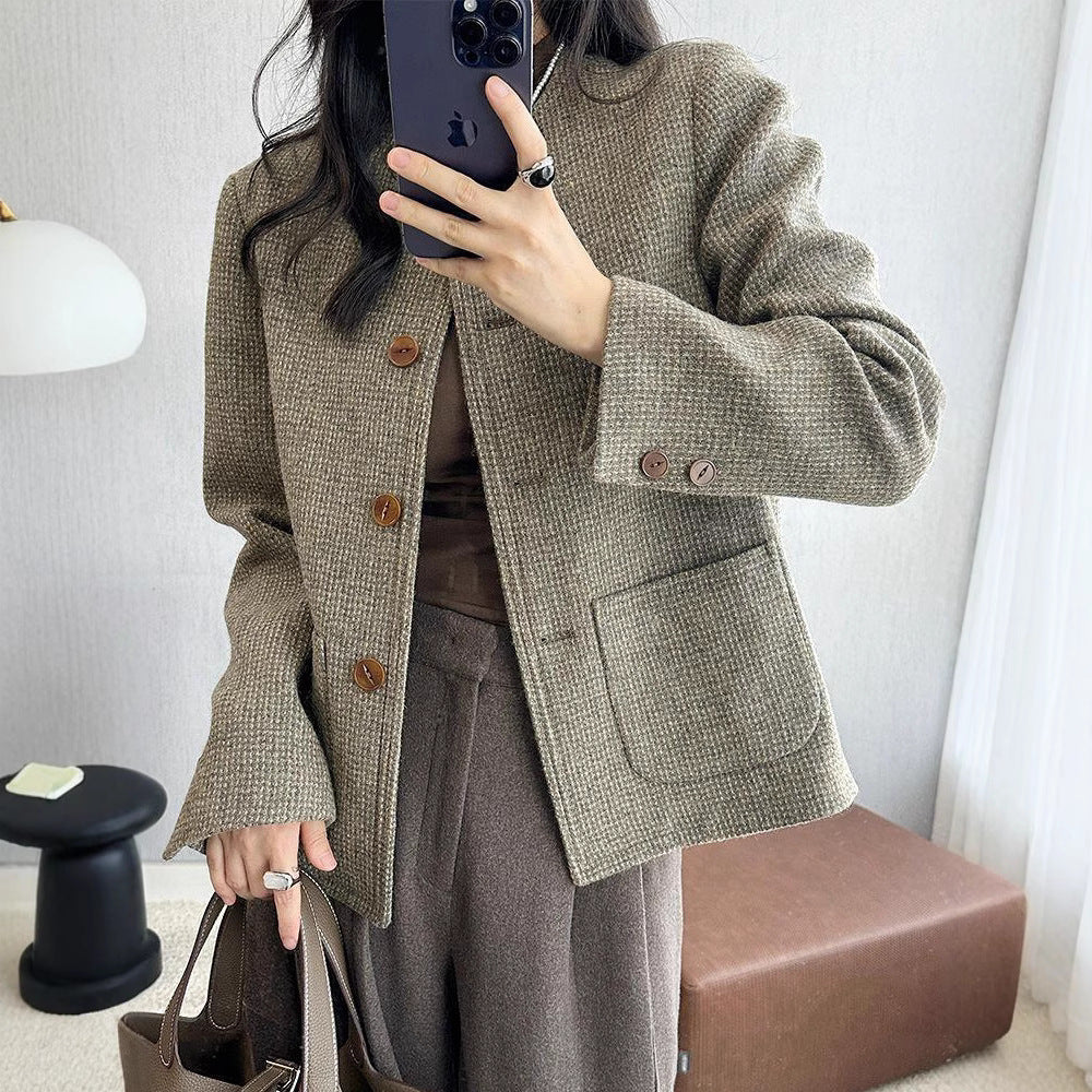 Vintage Elegance Tweed Top