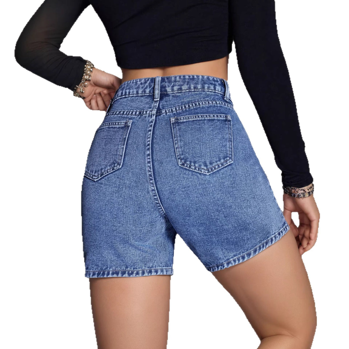 Vintage Non-stretch Denim Shorts