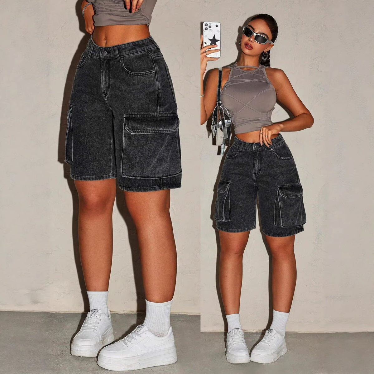 Retro Denim Shorts