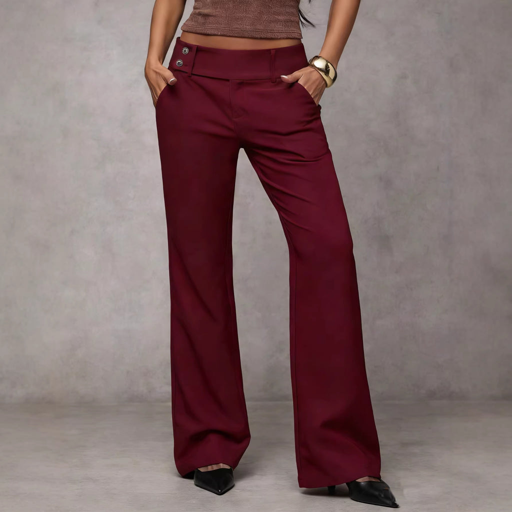 Slimming High-Waist Casual Pants