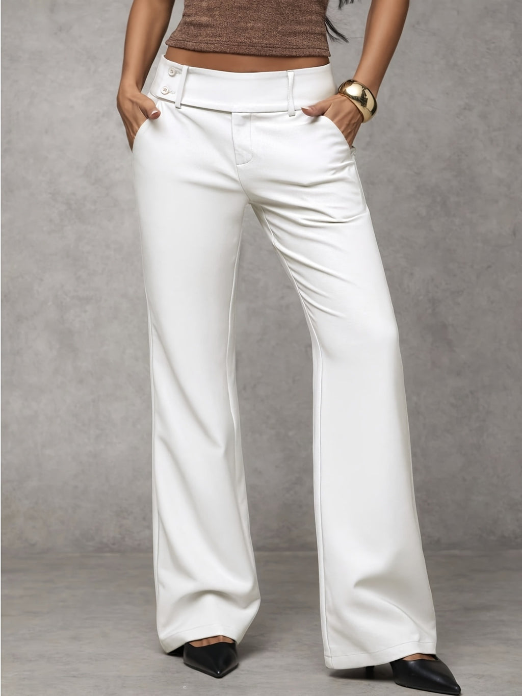 Slimming High-Waist Casual Pants